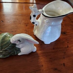 Vintage Creamer & Rabbit